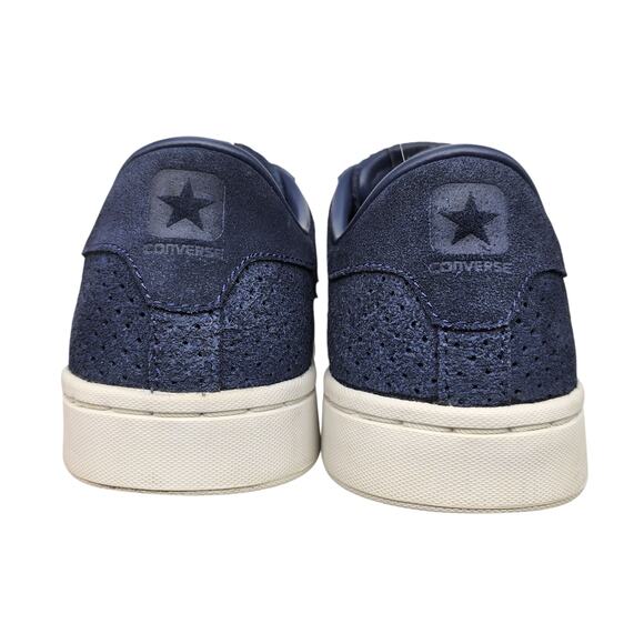 Converse Shoes Womens 6 Navy Blue Suede Leather Low Tops One Star Comfy Preppy - Picture 9 of 14